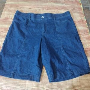 Women's Shorts Dark Blue Denim Laura Scott Brand Size 12.